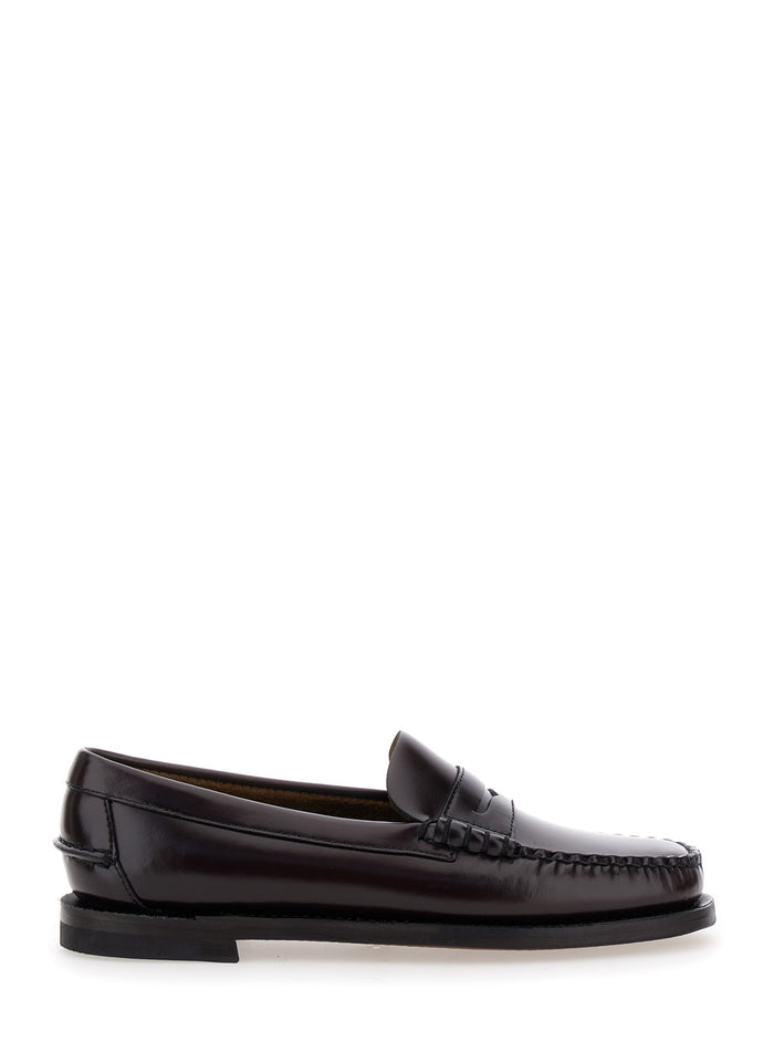 Dan Bordeaux Pull-On Loafers Leather Woman