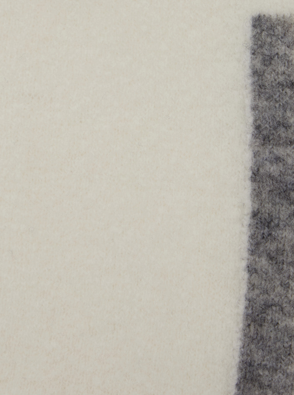 White Scarf with Contrasting Detail in Wool Woman Scarfs And Foulards