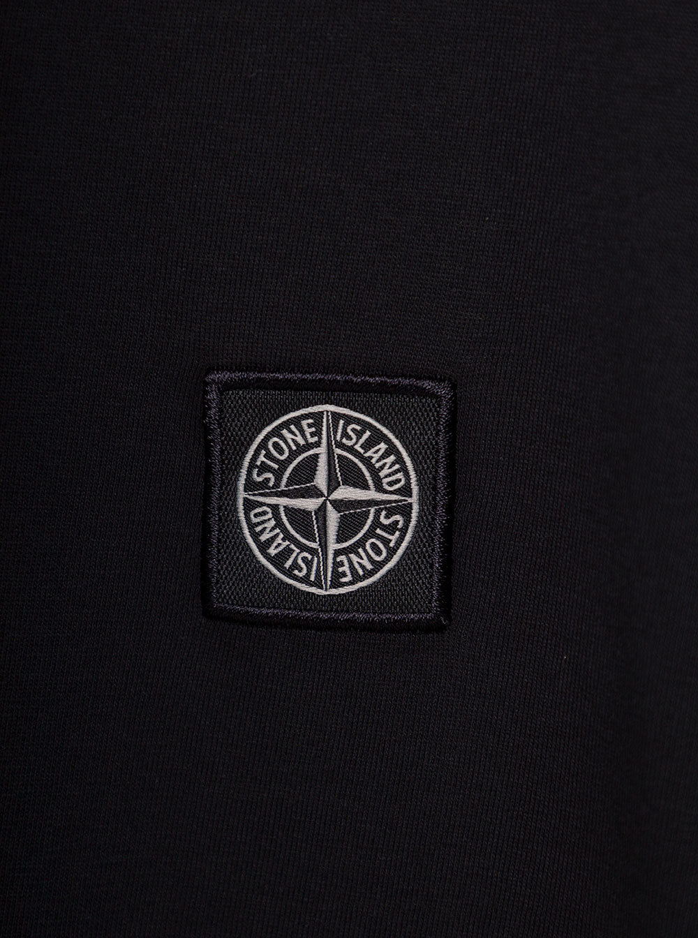 Black Crewneck T-Shirt With Patch Logo Cotton Boy Tshirts And Polo Shirts