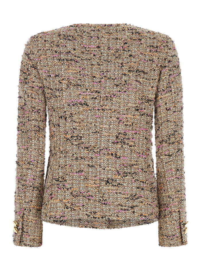 Beverly Multicolor Crewneck Jacket Tech Fabric Woman Blazers