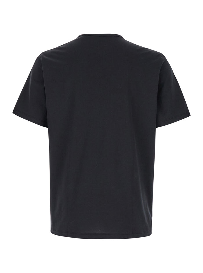 Black Crewneck T-Shirt Cotton Man Tshirts And Polo Shirts