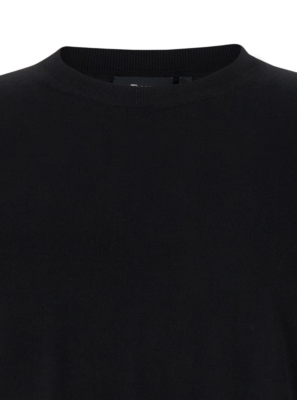 Black Crewneck Sweater Wool Man Jersey
