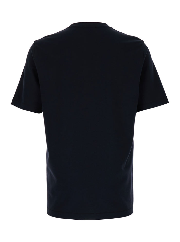 Black Crewneck T-Shirt Jersey Man Tshirts And Polo Shirts