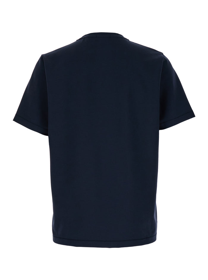 Blue Crewneck T-Shirt Jersey Man Blu Tshirts And Polo Shirts