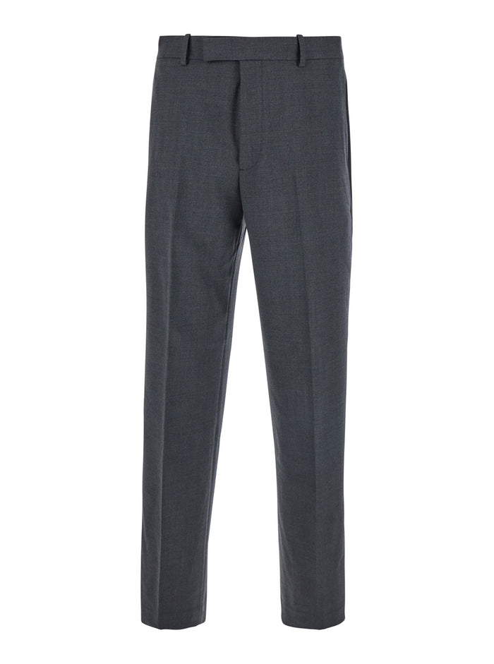 Grey Tailoring Pants Wool Man Trousers