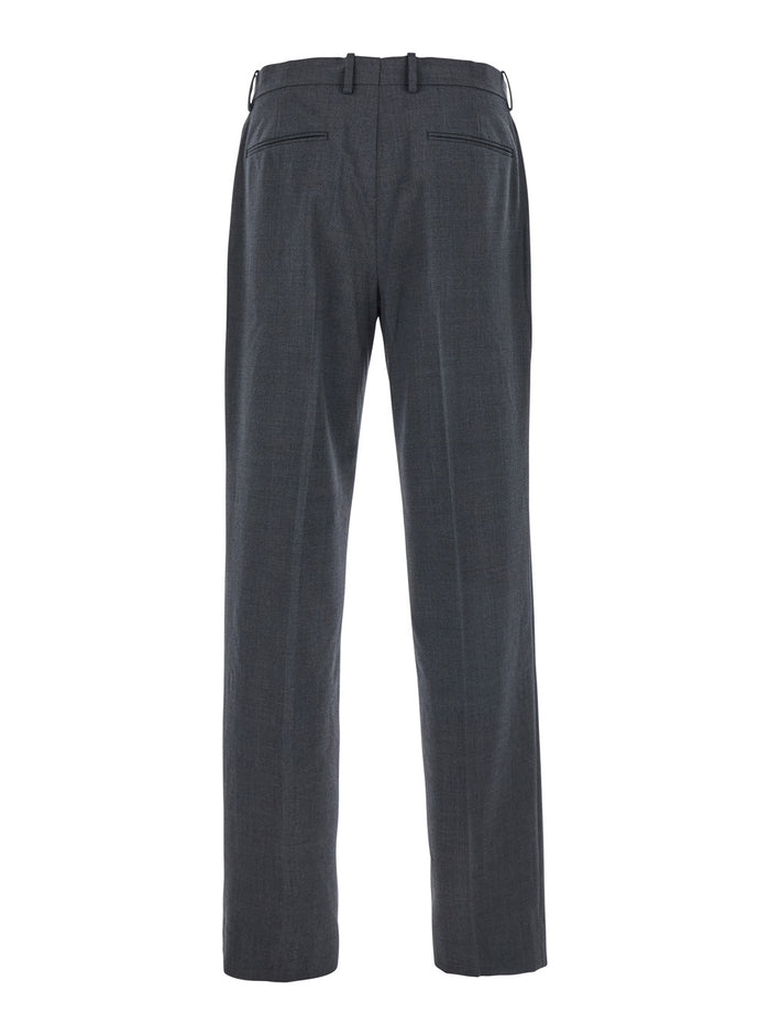 Grey Tailoring Pants Wool Man Trousers