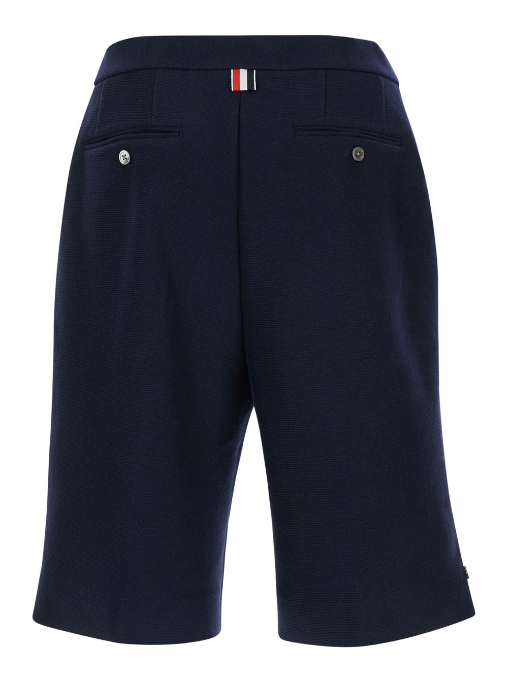 Blue Bermuda Shorts With Rwb Stripe Detail Cotton Man Blu And