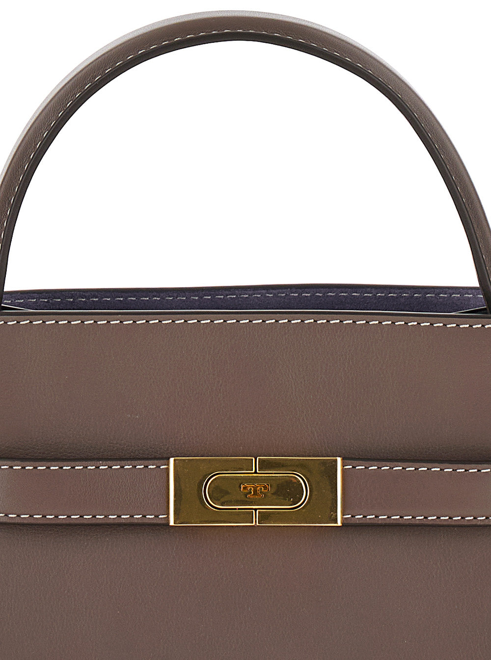 Petite Double Lee Radziwill Black Handbag With Engraved Logo Leather Woman Grey Cow Hand Bags
