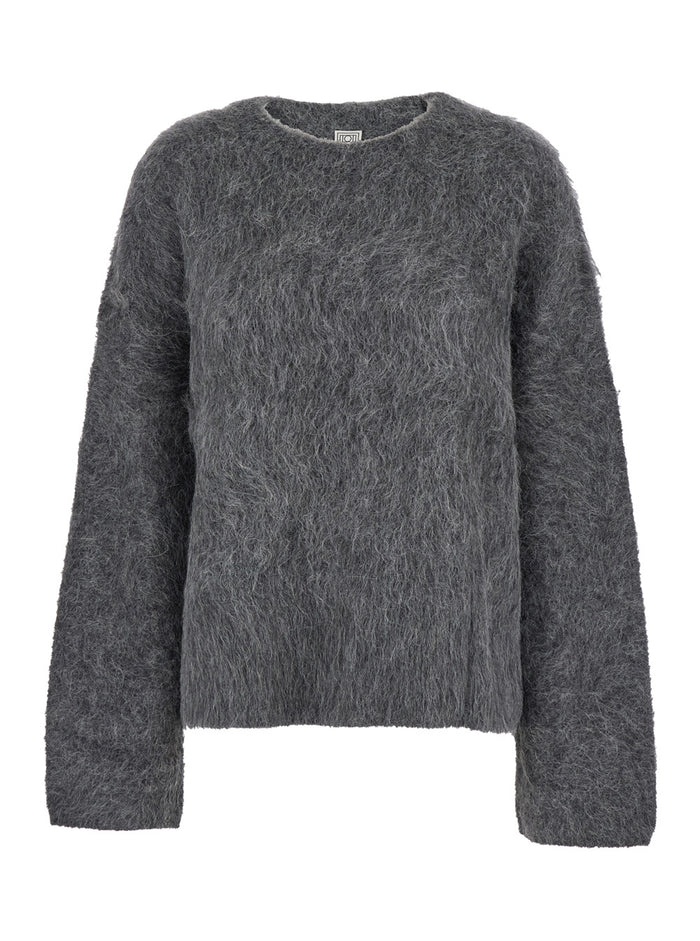 Boxy Alpaca Knit Grey Jersey