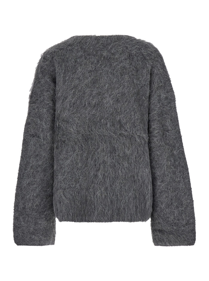 Boxy Alpaca Knit Grey Jersey