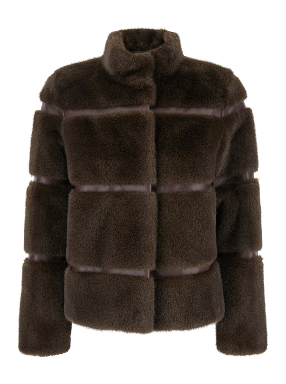 Giubbotto Brown Polyester Shearling Jackets And Furs