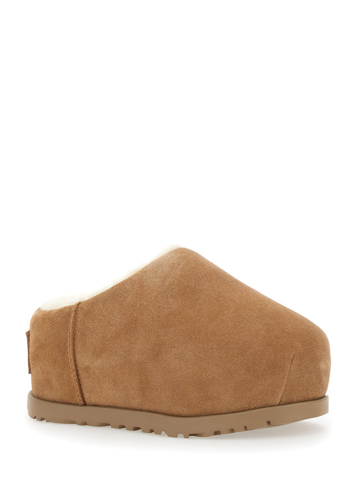 Brown Slides Pumped Mules Suede Woman Beige Leather Ankle Boots