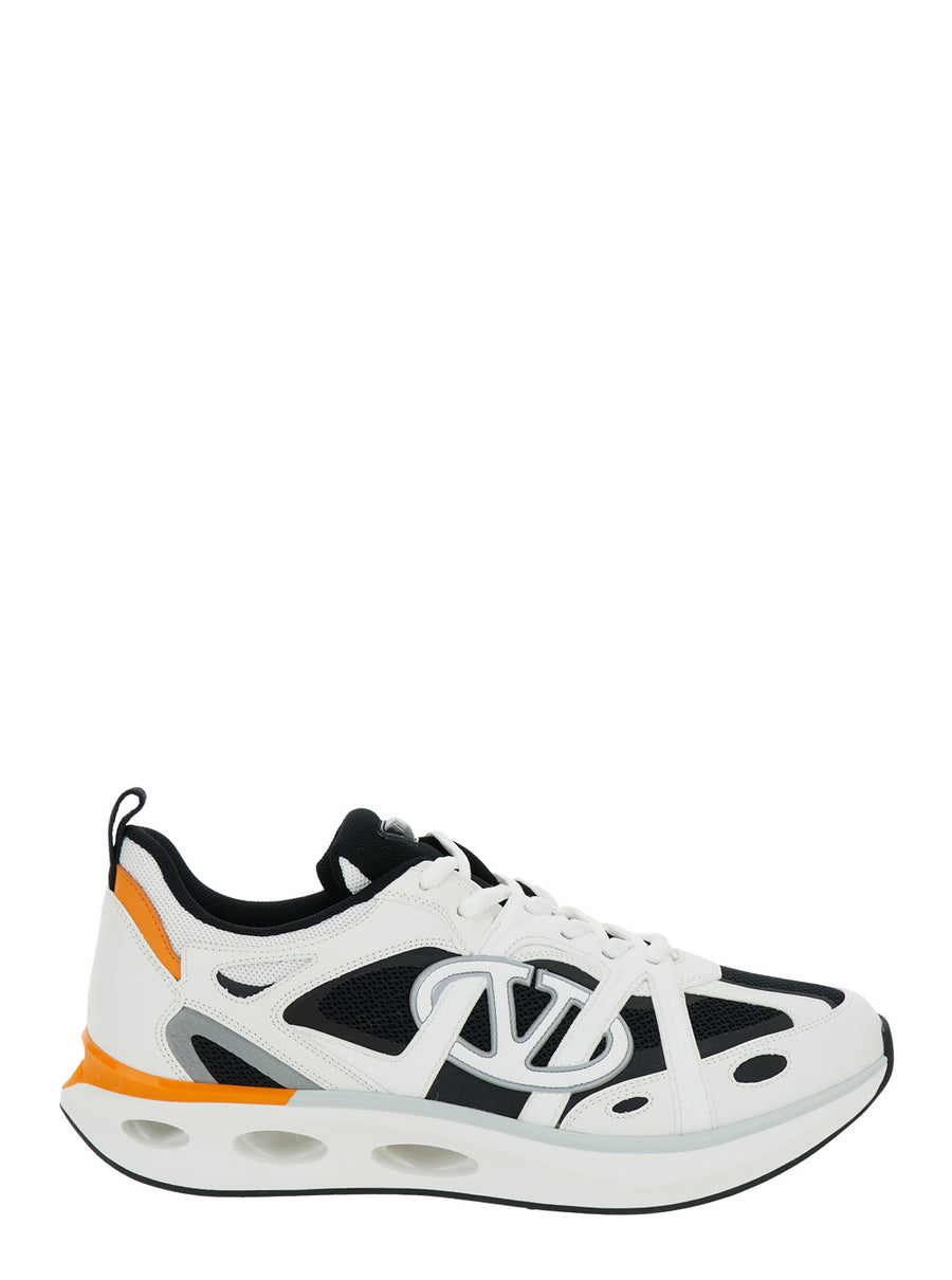 Multicolor Low Top Sneakers With Vlogo Calf Leather Trainers