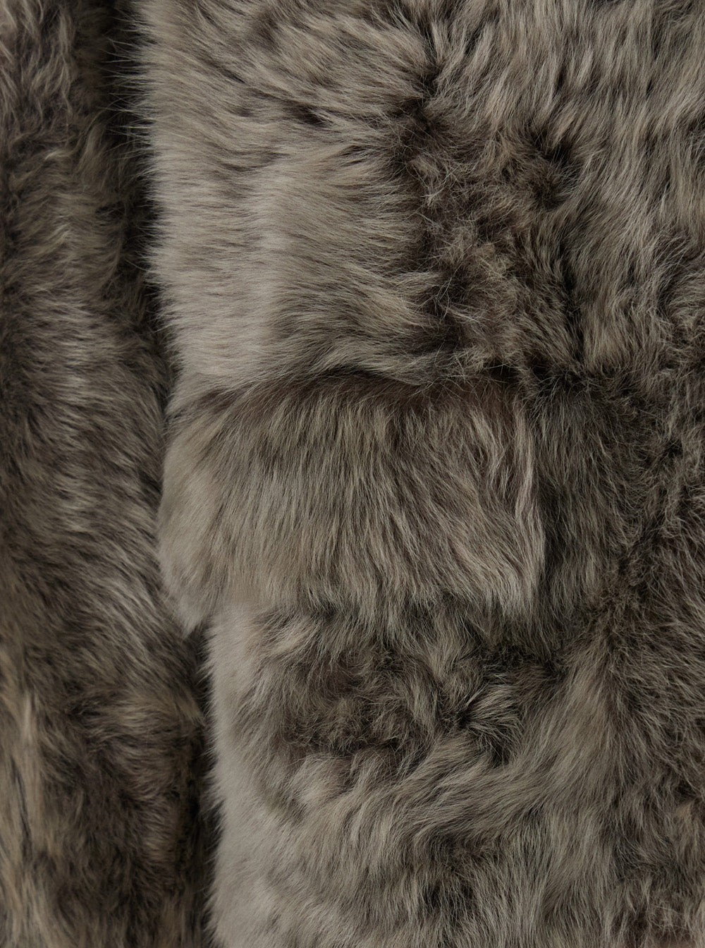 Grey Cropped Fur With Flap Side Pockets Lambskin Woman Lamb Shearling Jackets And Furs