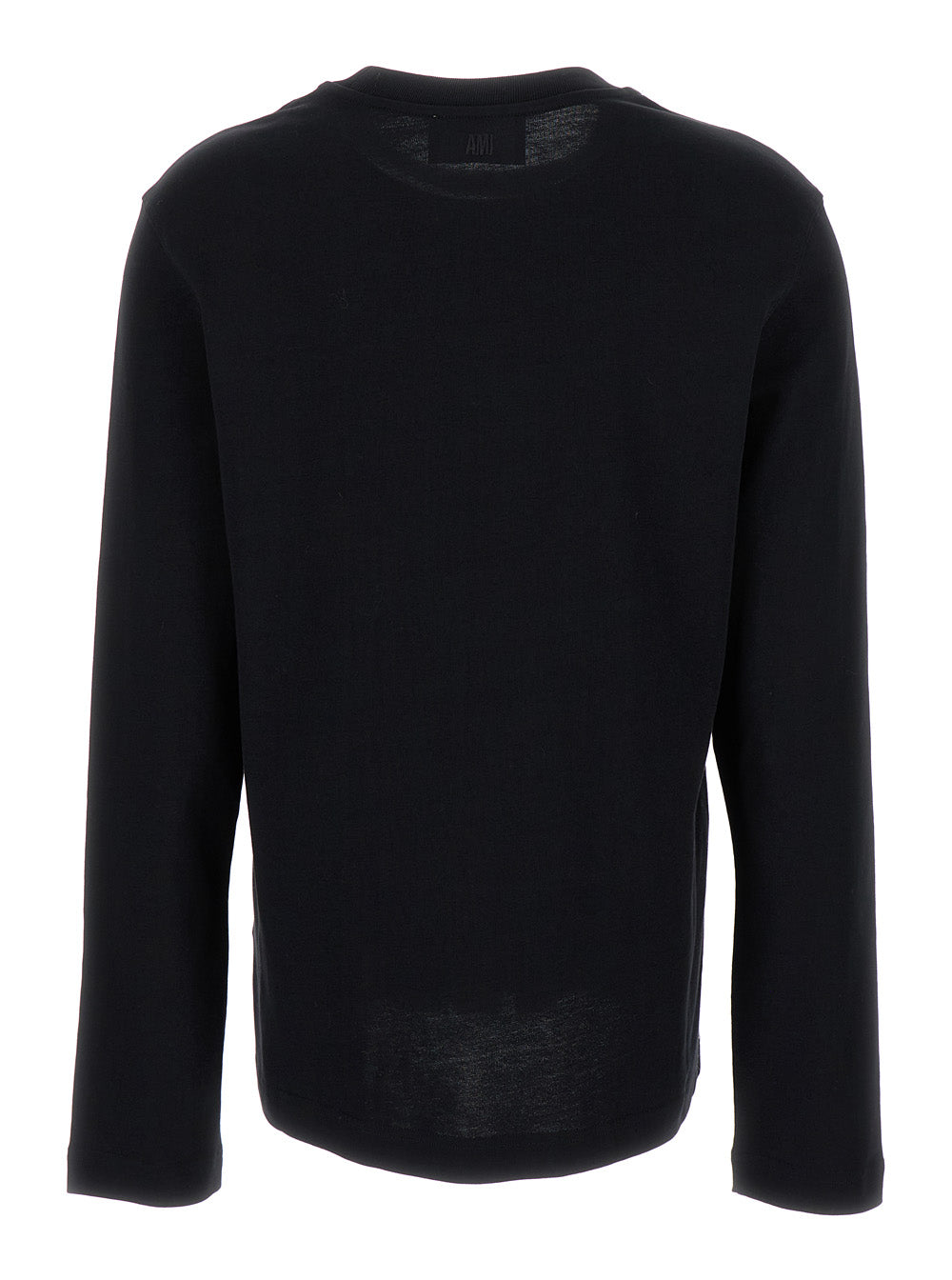 Black Long Sleeve T-Shirt With Adc Embroidery Cotton Woman Coton Jersey