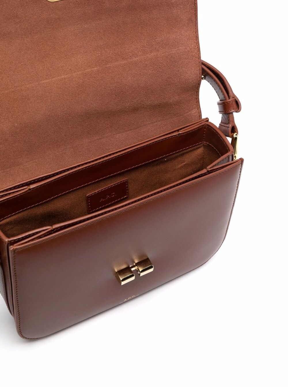 Grace Brown Leather Crossbody Bag Calf