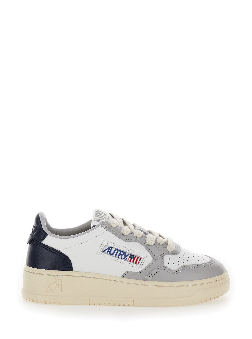 Medalist Low White Low-Top Sneakers With Logo Detail Leather Boy Cow