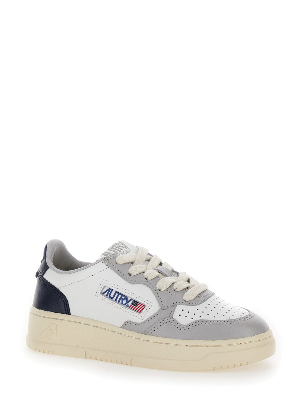 Medalist Low White Low-Top Sneakers With Logo Detail Leather Boy Cow