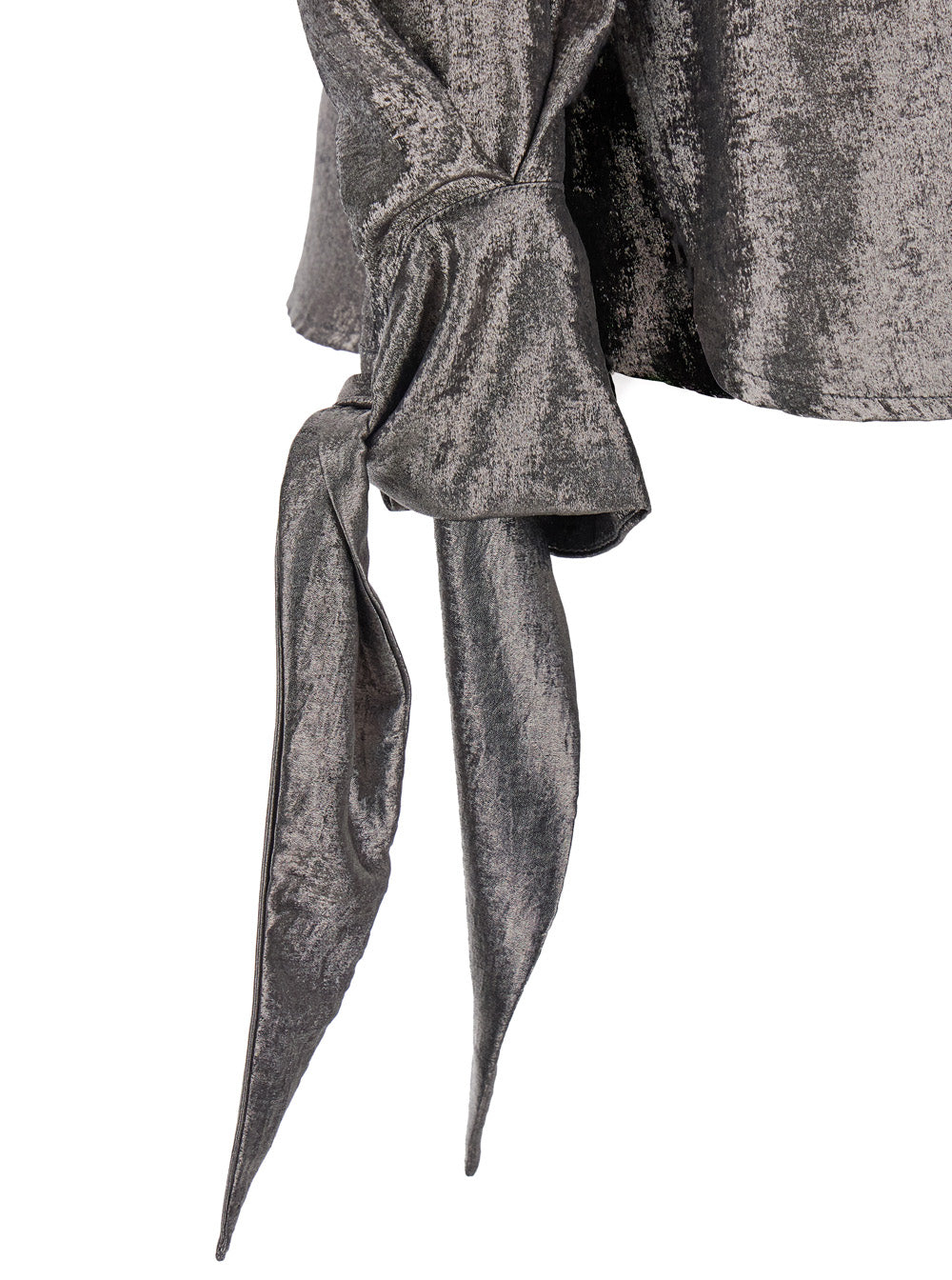 Sake Metallic Shirt With Classic Collar And Tied Cuffs Tech Fabric Woman Polyester Blouses