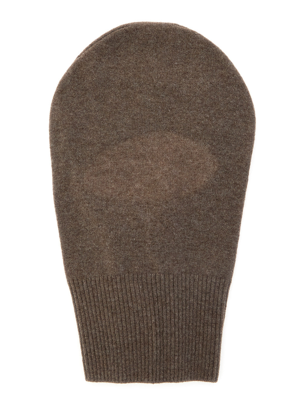 Brown Bataclava With Logo Patch On The Front Wool Woman Newwool Cashmere Hats And Gloves