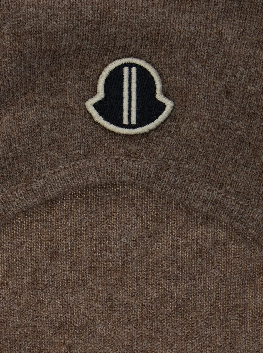 Brown Bataclava With Logo Patch On The Front Wool Woman Newwool Cashmere Hats And Gloves