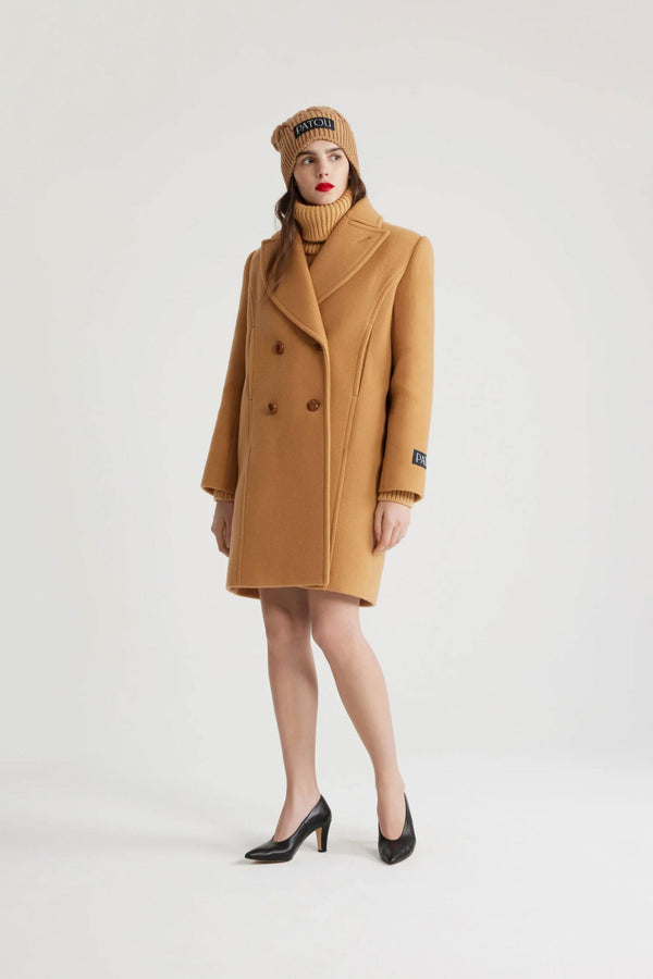 Double-Breasted Coat - Biscuit Beige
