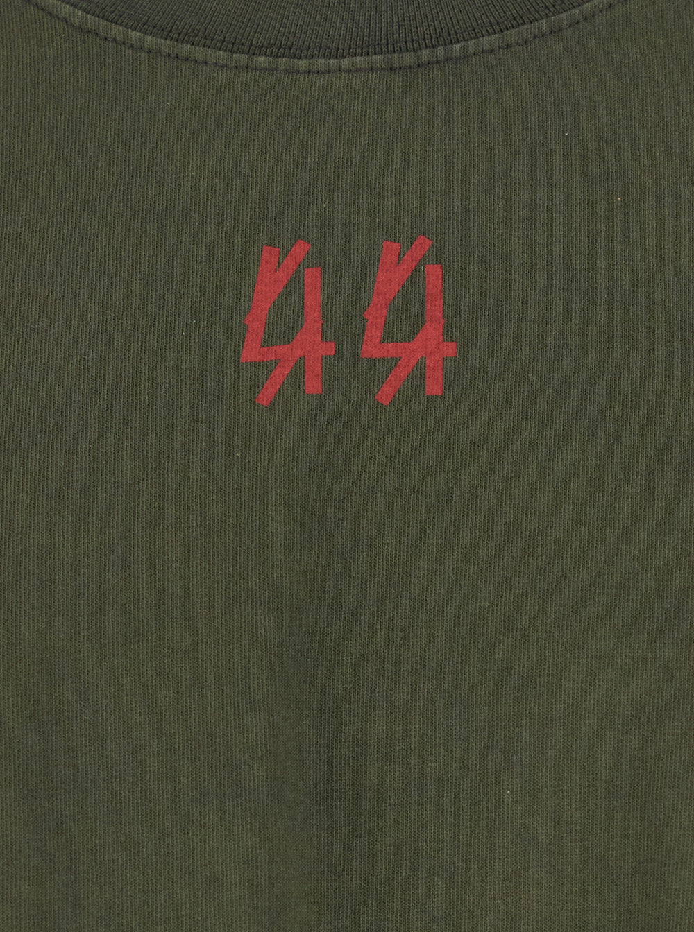 Green Crewneck T-Shirt with Dropped Shoulders and Logo Print on Front Rear in Cotton Man Tshirts Polo Shirts