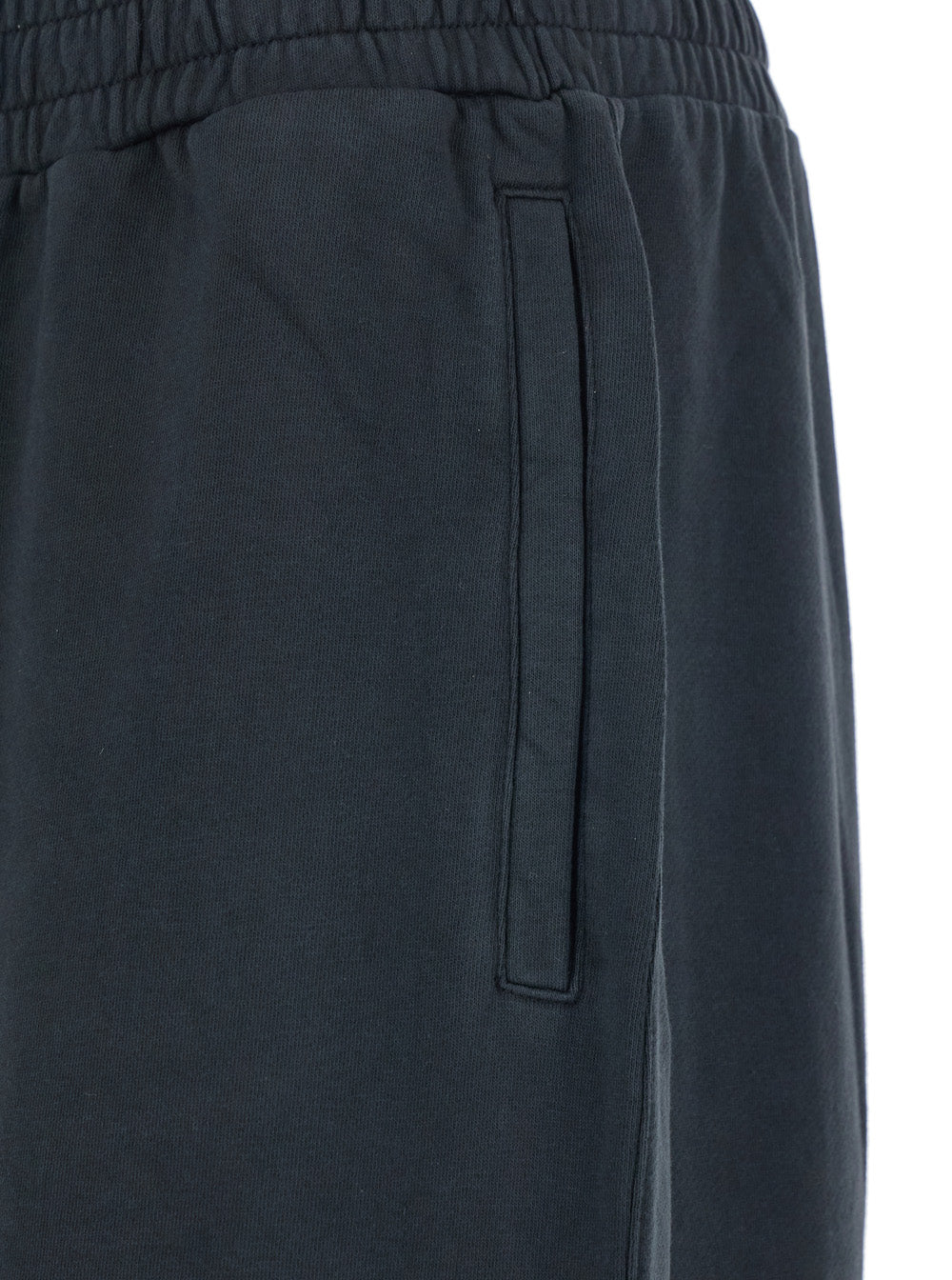 Black Pants with Elastic Waist and Drawstring Hem in Tech Fabric Man Nylon Trousers