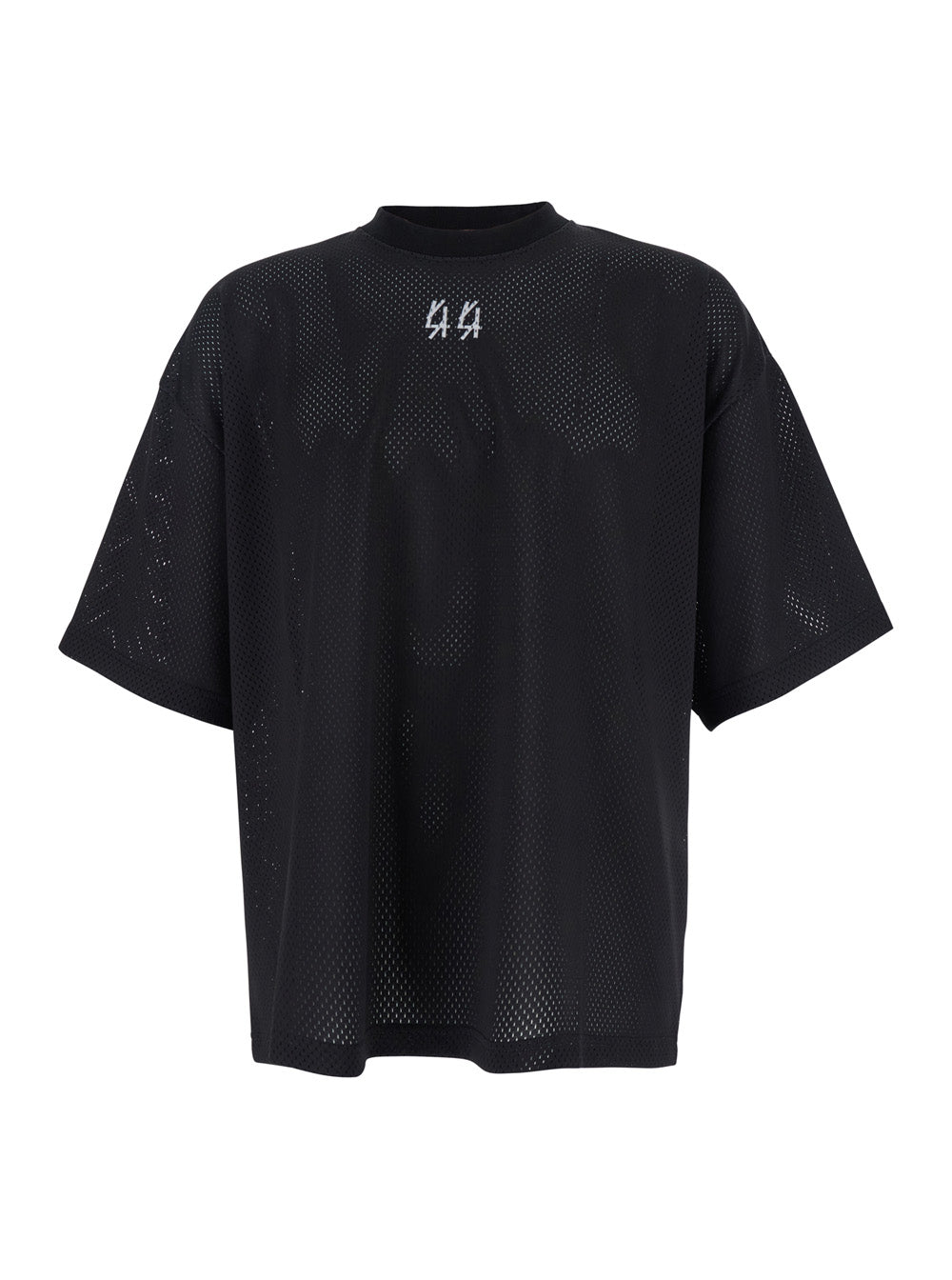 Black Crew Neck T-Shirt With Logo On Front And Back Cotton Man Tshirts Polo Shirts