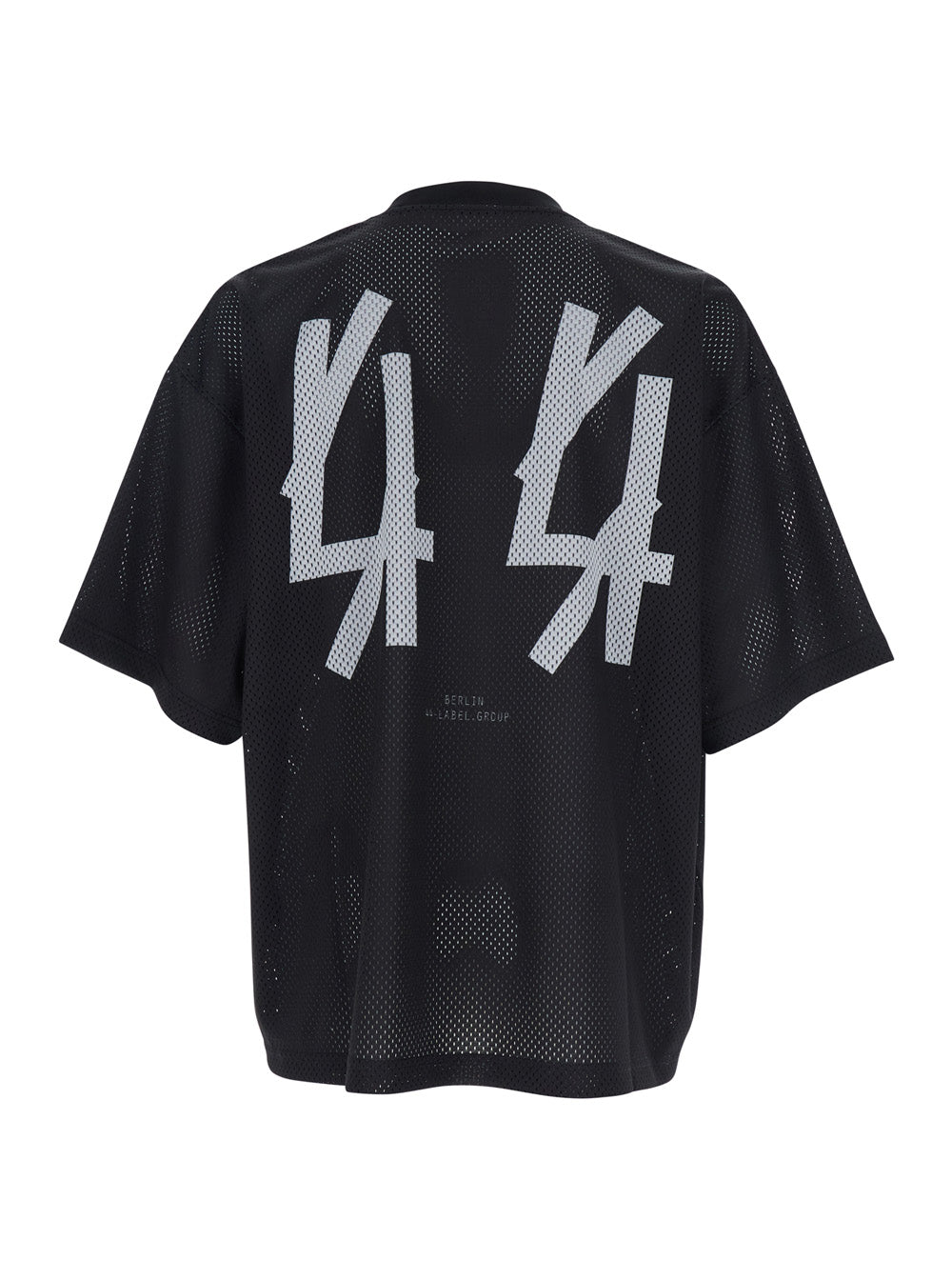 Black Crew Neck T-Shirt With Logo On Front And Back Cotton Man Tshirts Polo Shirts