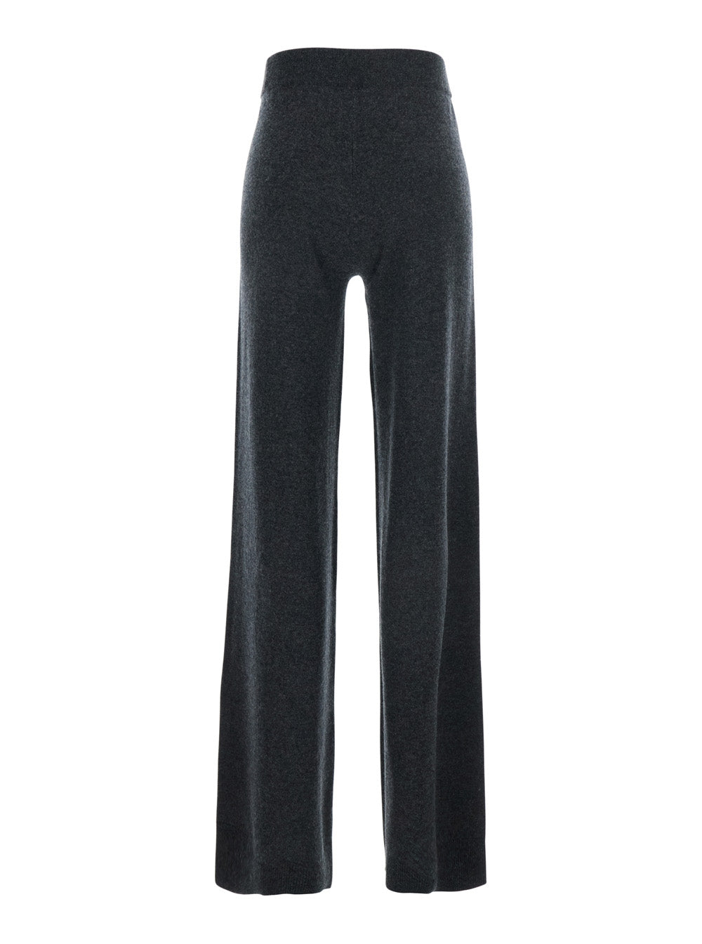 Grey High Waisted Trousers in Cashmere and Wool Blend Woman Virgin