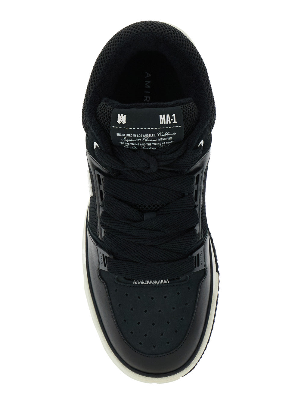 Black Low Top Sneakers With Logo Patch On The Tongue And Lettering Heel Leather Man Bovine