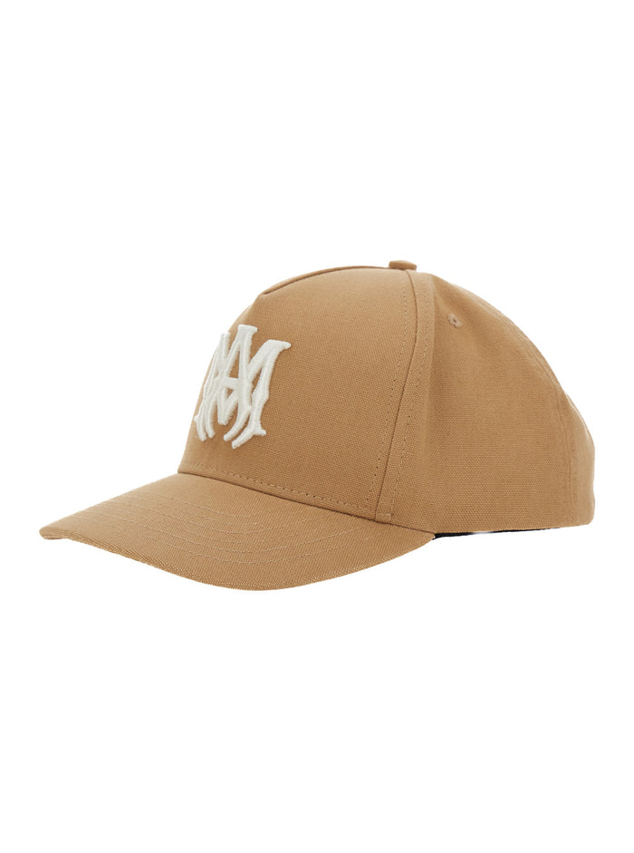 Ma Beige Baseball Cap With Logo Embroidery On The Front Cotton Man Hats And Gloves