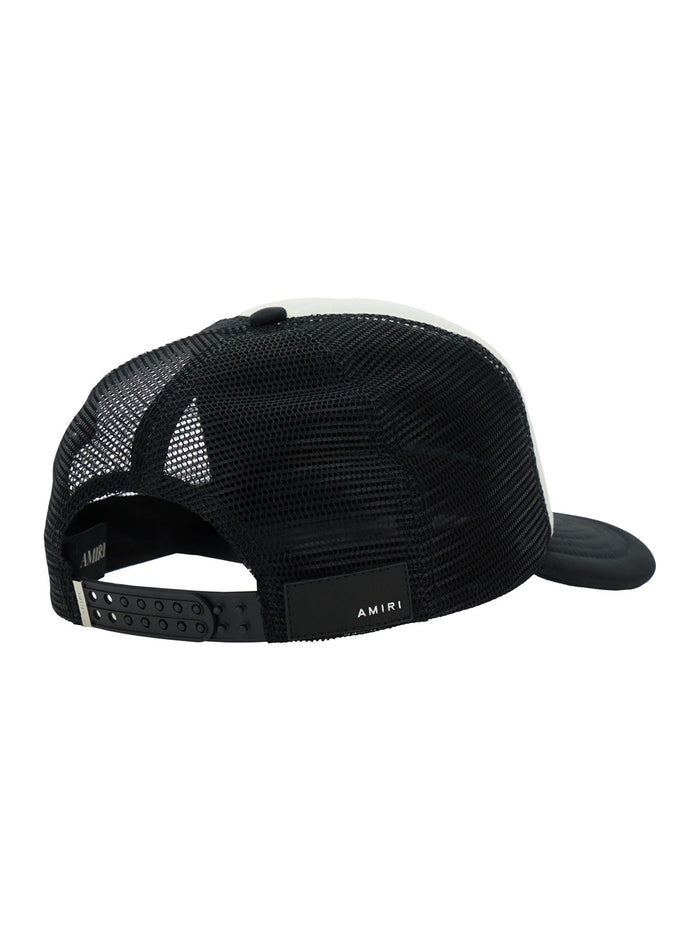 Black Baseball Cap With Logo Lettering On The Front And Mehs Panels Cotton Man White/black Hats Gloves
