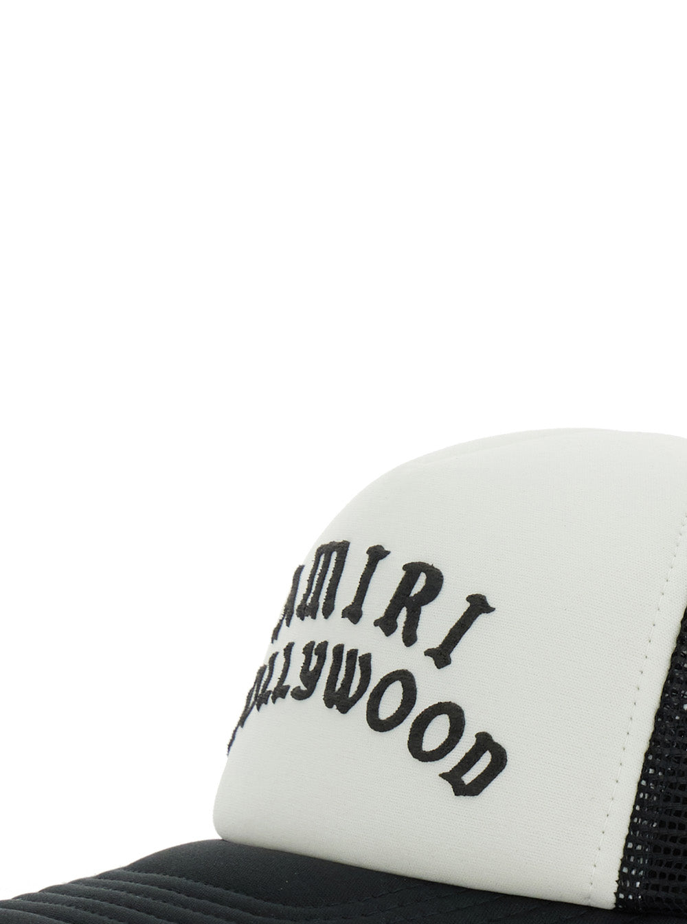 Black Baseball Cap With Logo Lettering On The Front And Mehs Panels Cotton Man White/black Hats Gloves