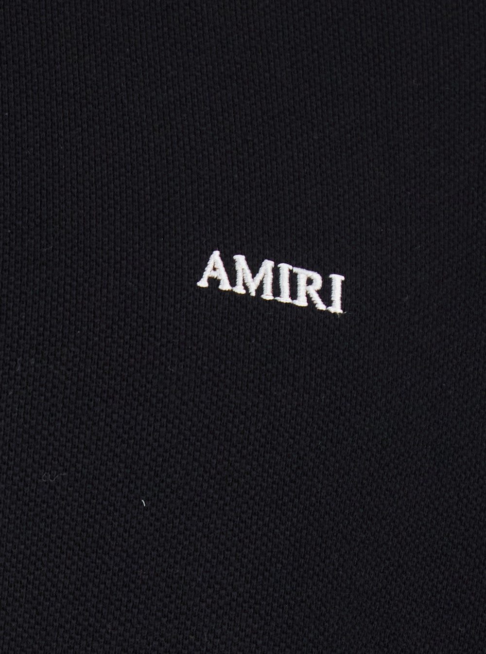 Black Polo Shirt with Classic Collar and Logo Lettering Embroidery on the Front in Cotton Man Tshirts
