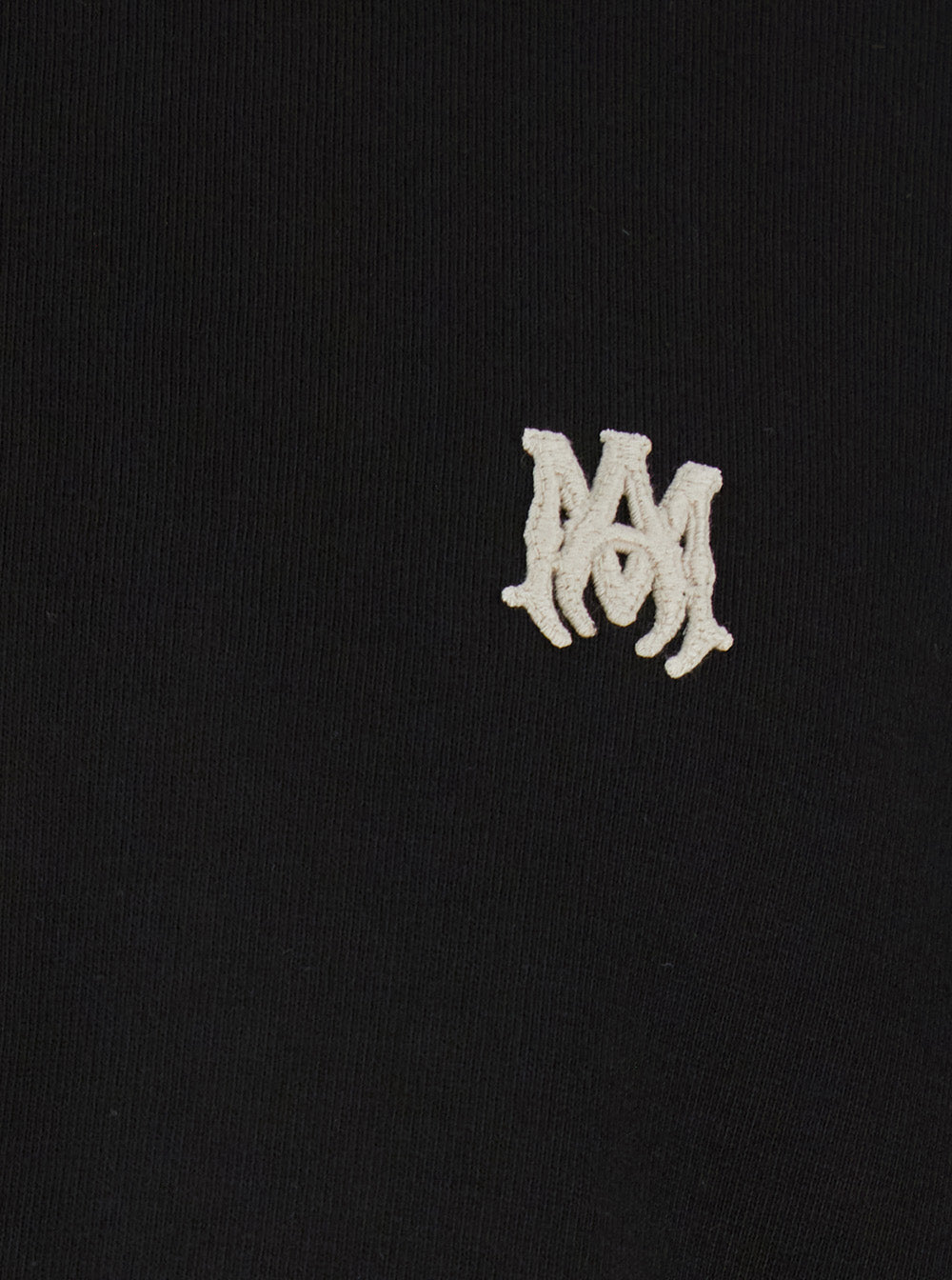 Black Crewneck T-Shirt With Logo Embroidery On The Front Cotton Man Tshirts And Polo Shirts