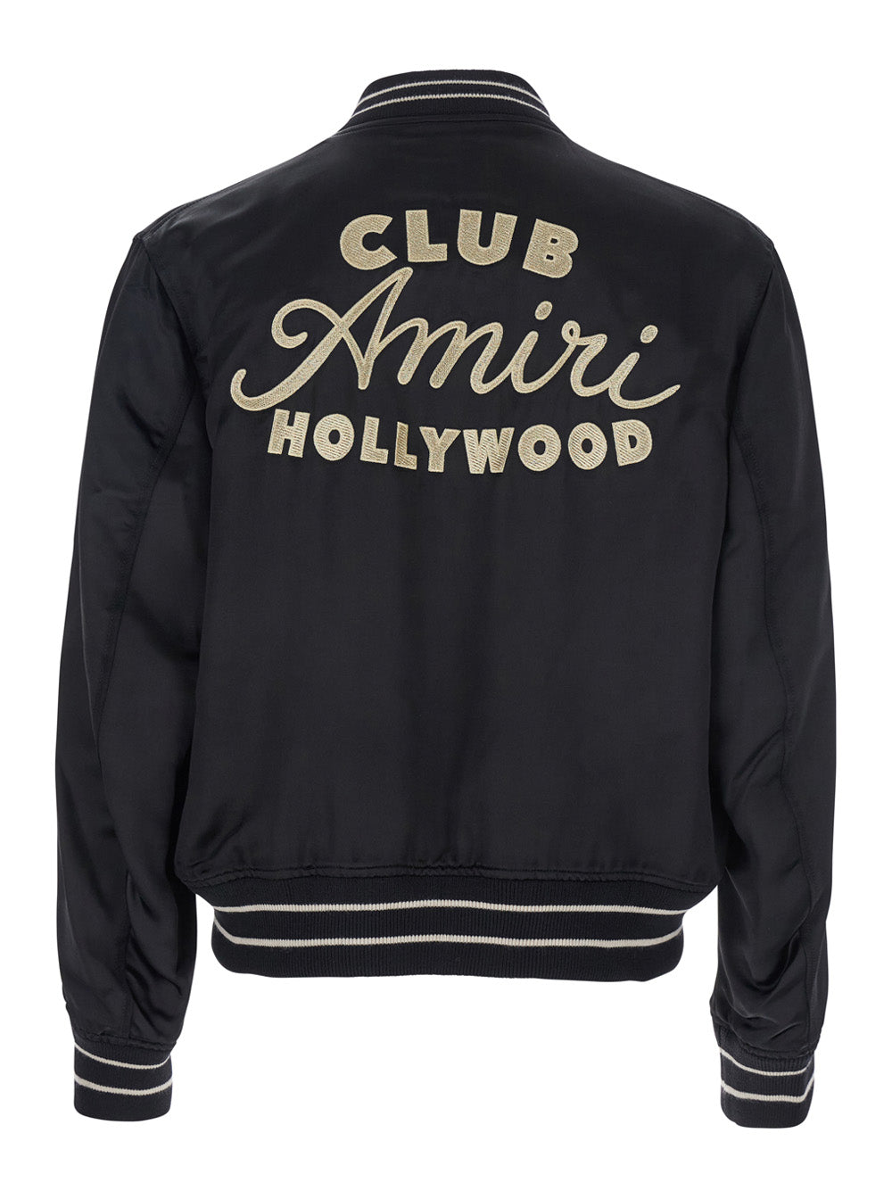 Black Jacket With Logo On The Front And Back Tech Fabric Man Viscose