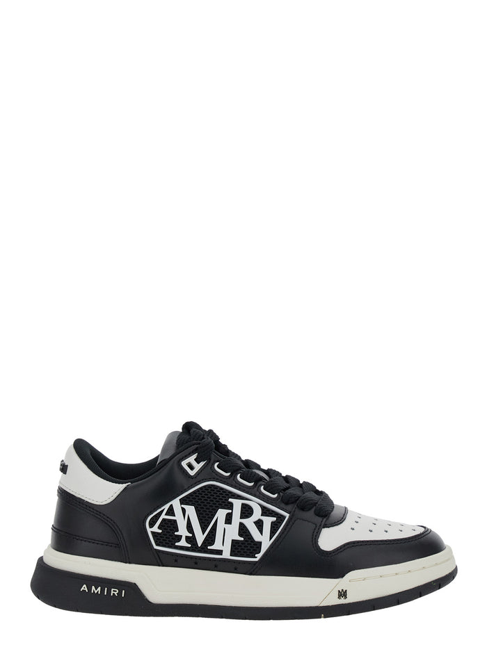 Classic Low Black Top Sneakers With Logo Lettering On Side And Heel Leather Woman Bovine
