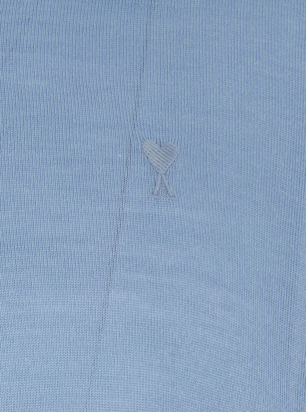 Light Blue Polo Shirt with Classic Collar and ADC Embroidery on the Front in Cotton Silk Man Tshirts