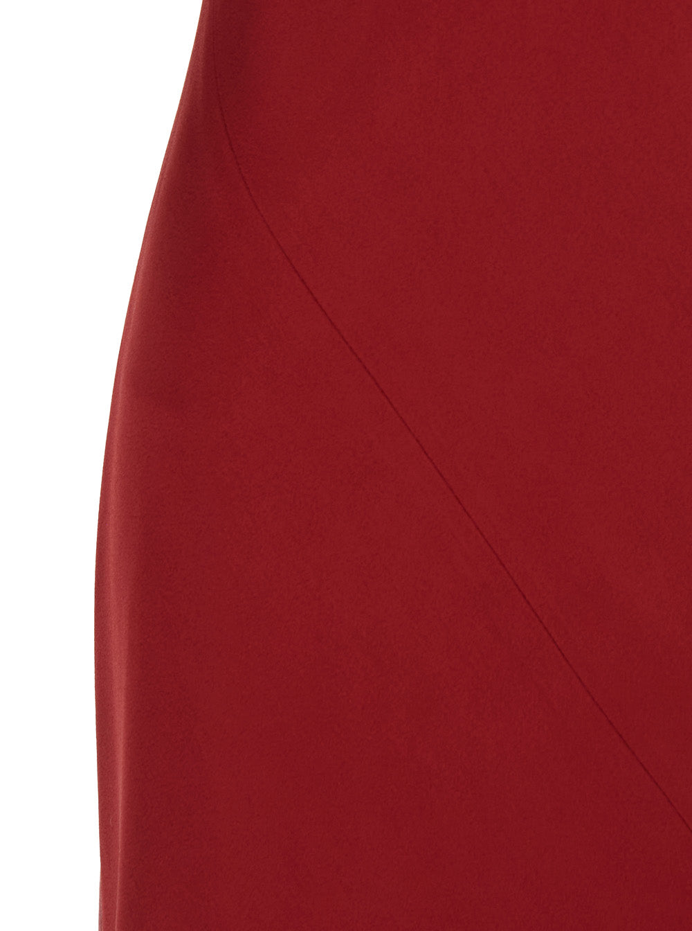 Mara Red Long Dress with Draped Neckline in Acetate Blend Woman Viscose