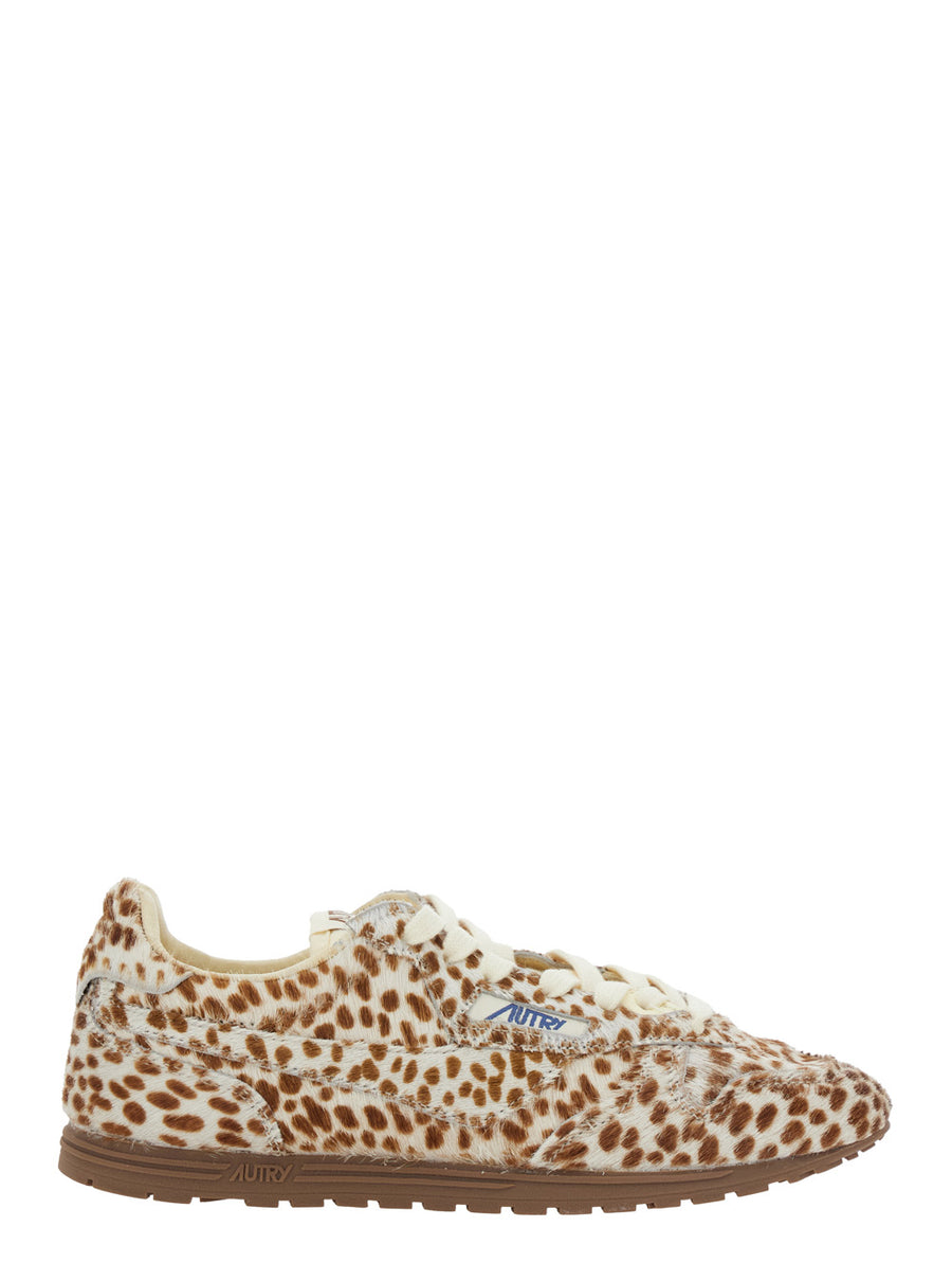 Multicolor Low Top Sneaker With Logo Cow Leather Trainers