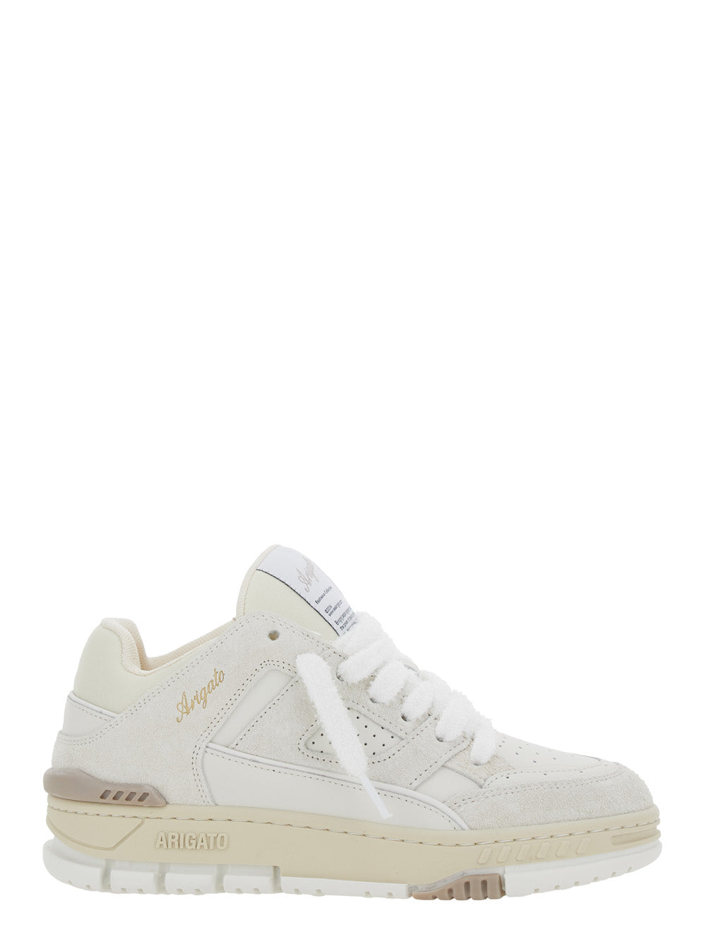 Area Lo White Low Top Sneakers With Logo Patch On The Tongue And Chunky Sole Leather Blend Woman Recycled Polyester