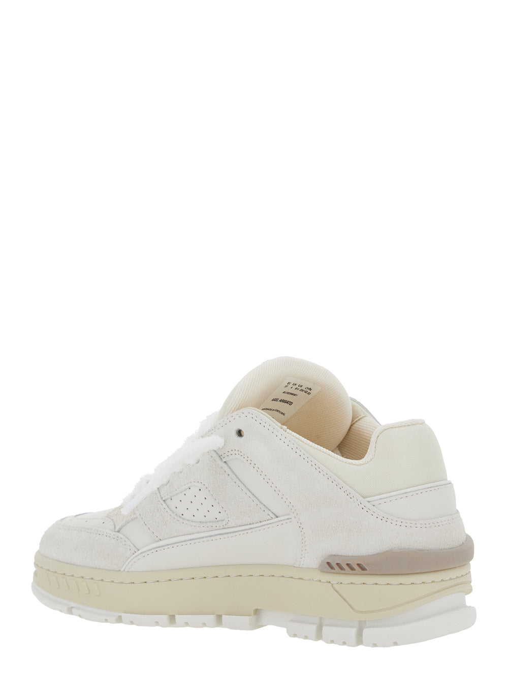 Area Lo White Low Top Sneakers With Logo Patch On The Tongue And Chunky Sole Leather Blend Woman Recycled Polyester