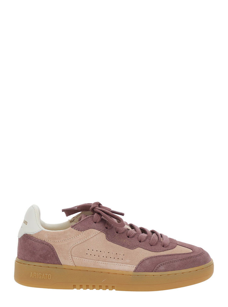 Pink Low Top Sneakers With Logo Details Leather Trainers