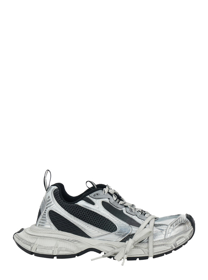 3xl White Low Top Sneakers With Logo Detail Tech Fabric Man Polyurethane Polyester
