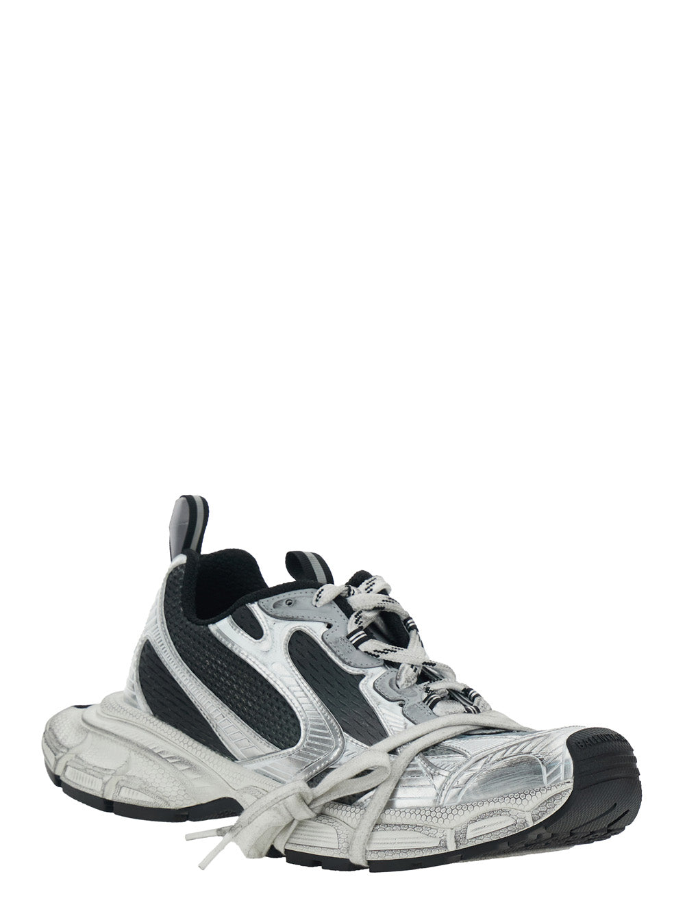 3xl White Low Top Sneakers With Logo Detail Tech Fabric Man Polyurethane Polyester