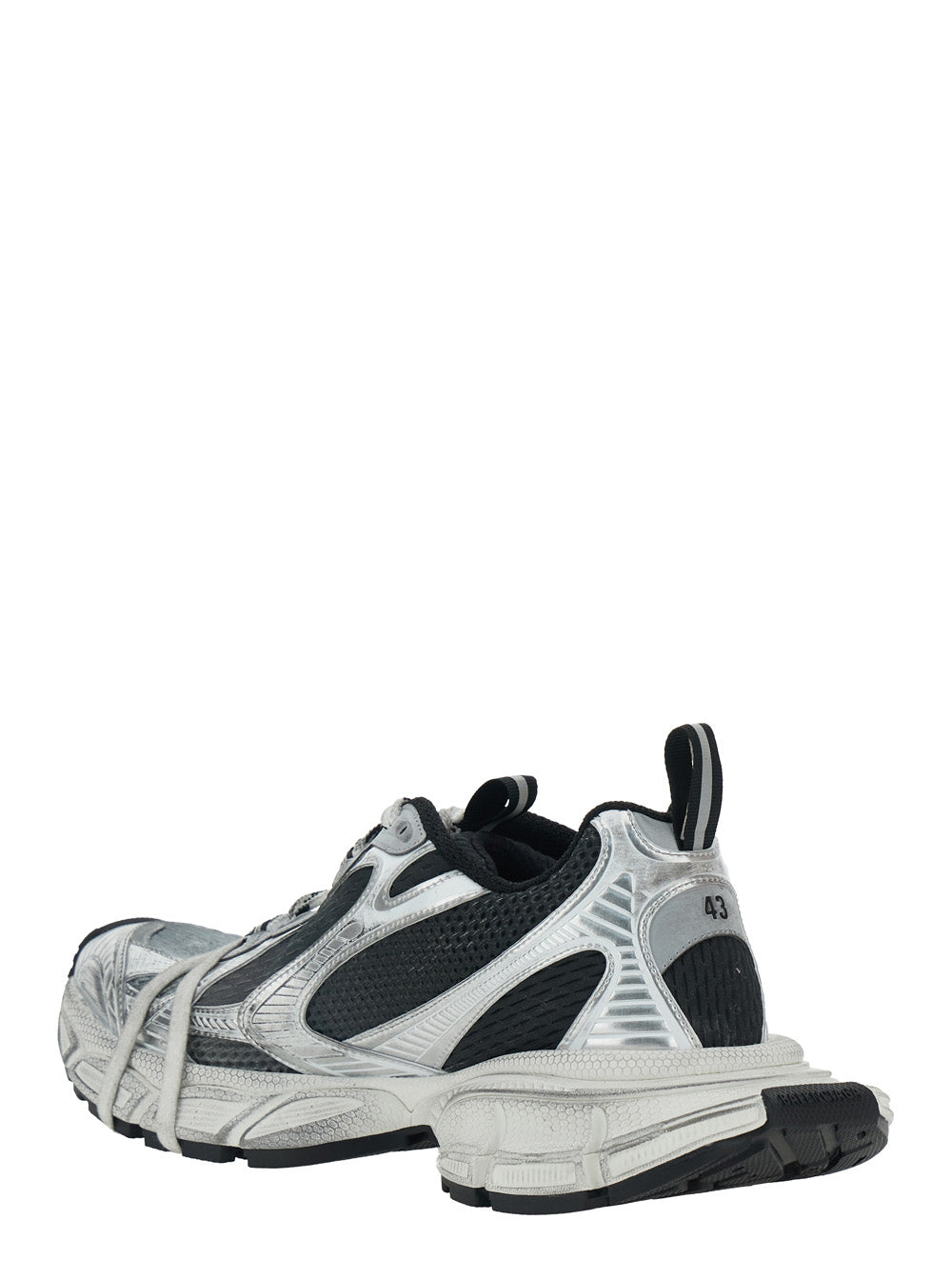 3xl White Low Top Sneakers With Logo Detail Tech Fabric Man Polyurethane Polyester