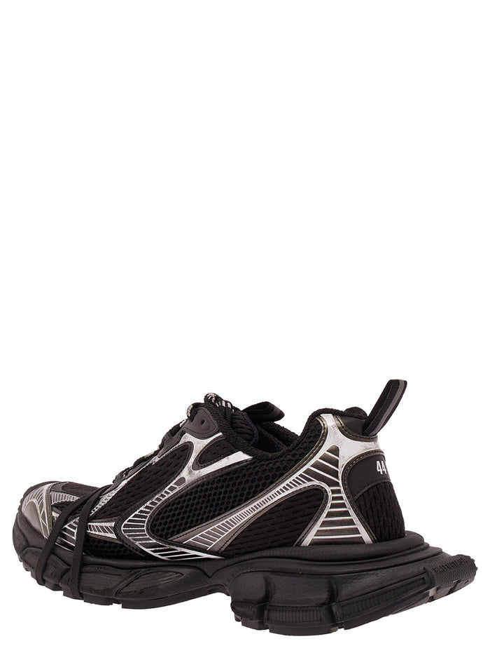 3xl Black Low Top Sneakers With Logo Detail Tech Fabric Man Polyurethane Polyester