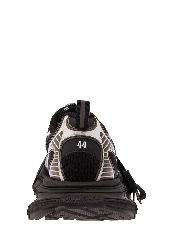3xl Black Low Top Sneakers With Logo Detail Tech Fabric Man Polyurethane Polyester